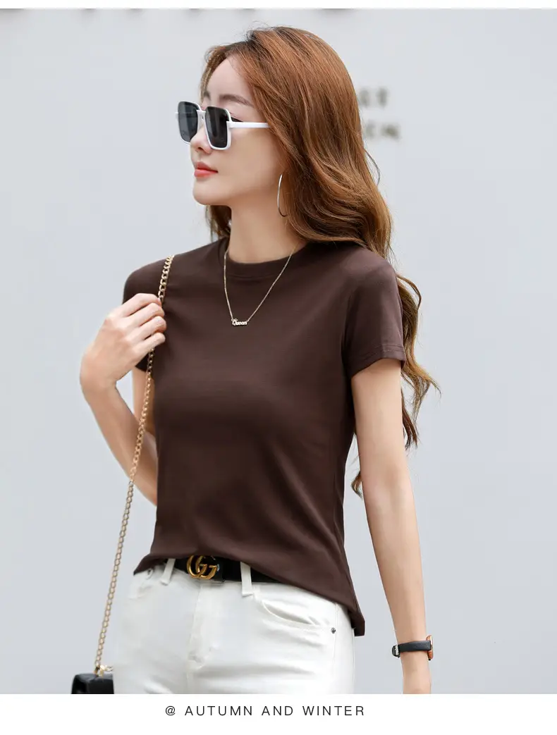 Women Blue Slim Fit T-Shirt Summer Wear — feature 53
