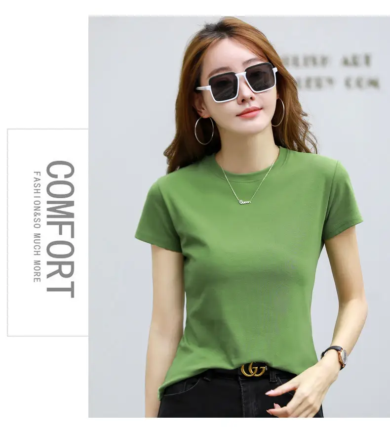 Women Blue Slim Fit T-Shirt Summer Wear — feature 7