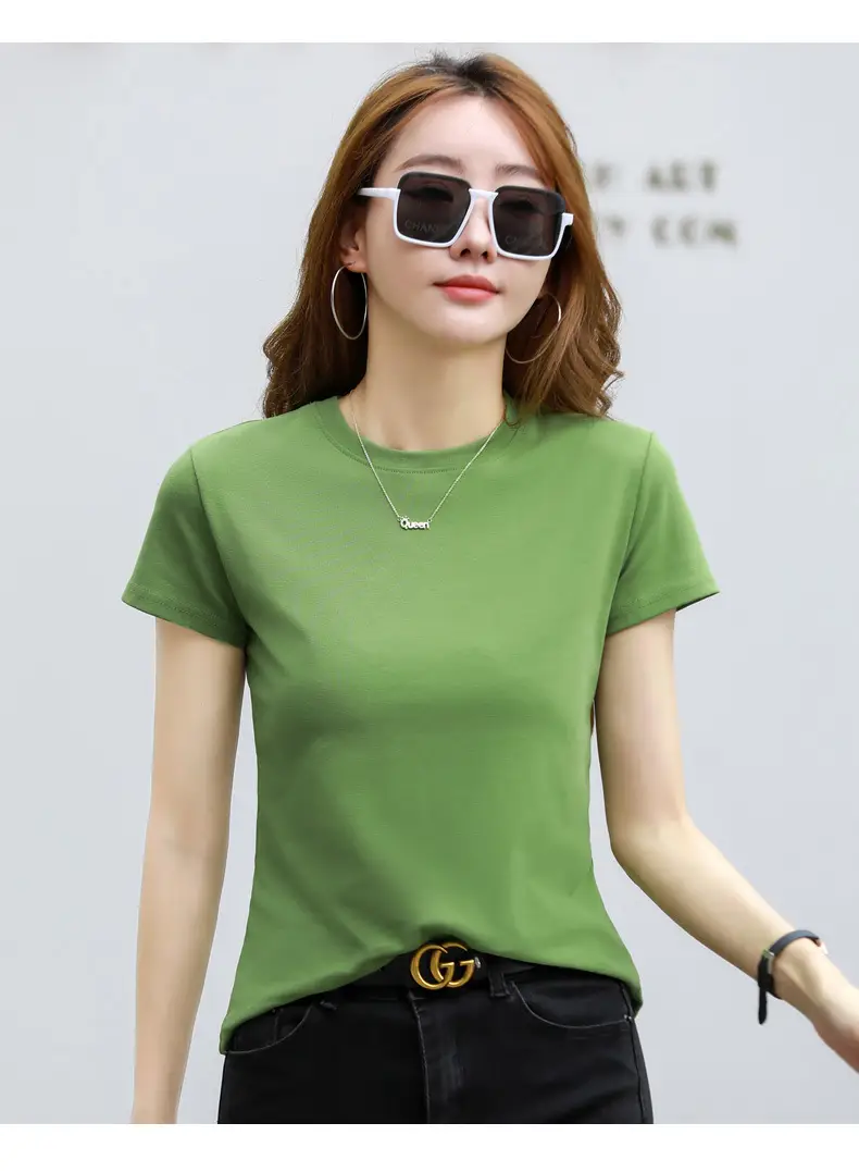 Women Blue Slim Fit T-Shirt Summer Wear — feature 8