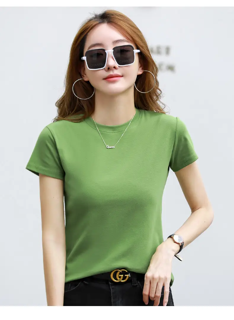 Women Blue Slim Fit T-Shirt Summer Wear — feature 9