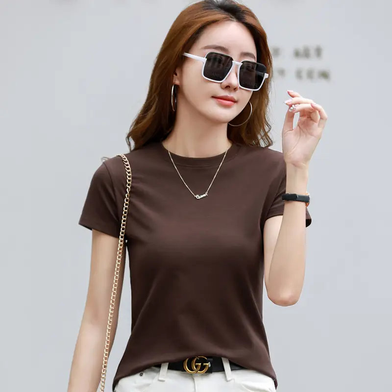 Women Blue Slim Fit T-Shirt Summer Wear - Image 6
