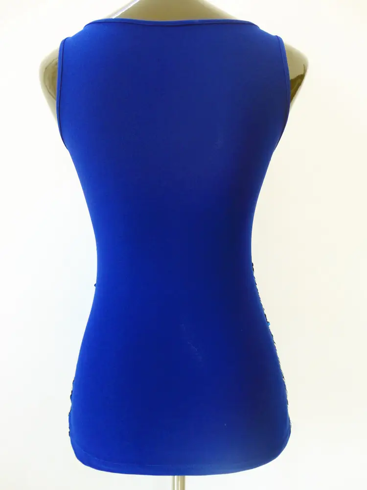 Black Sequined Slim Fit Vest for Women — feature 19