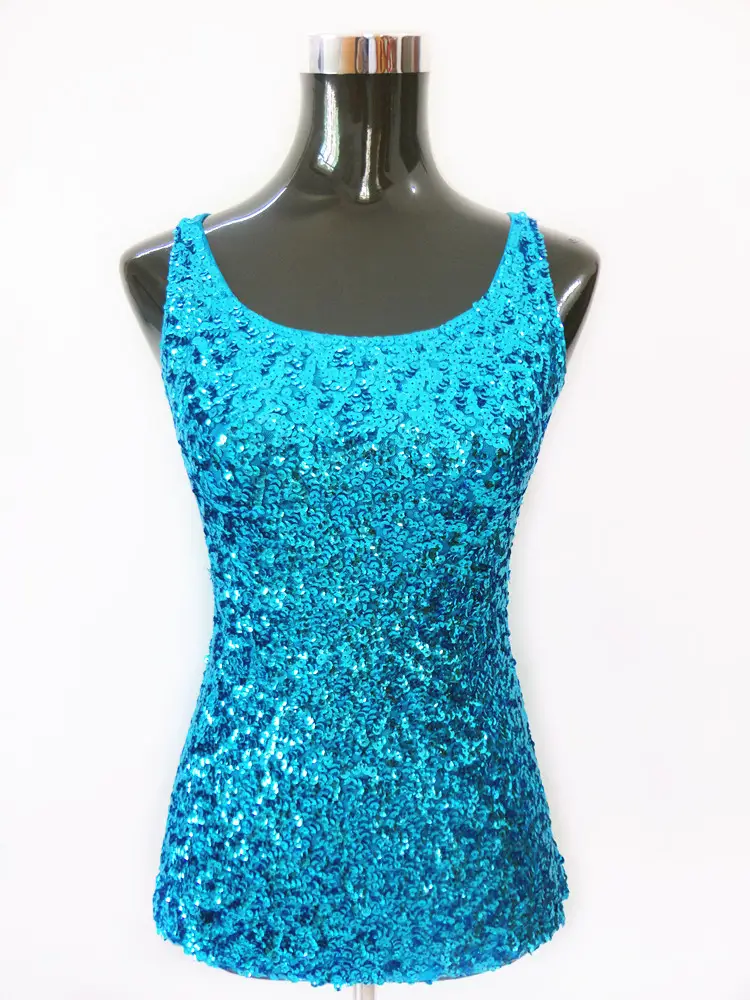 Black Sequined Slim Fit Vest for Women - Image 9