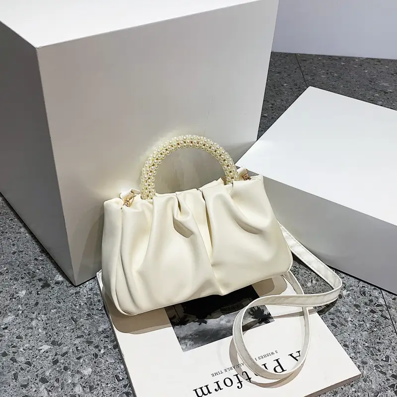 Women's Pearl Bag Shoulder Crossbody Black 2022 - Image 6
