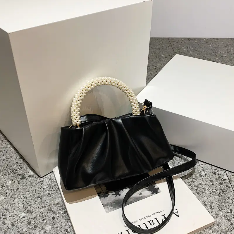 Women's Pearl Bag Shoulder Crossbody Black 2022 - Image 7