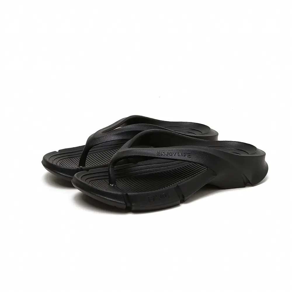 Women White Thick Sole Flat Sandals - Image 2