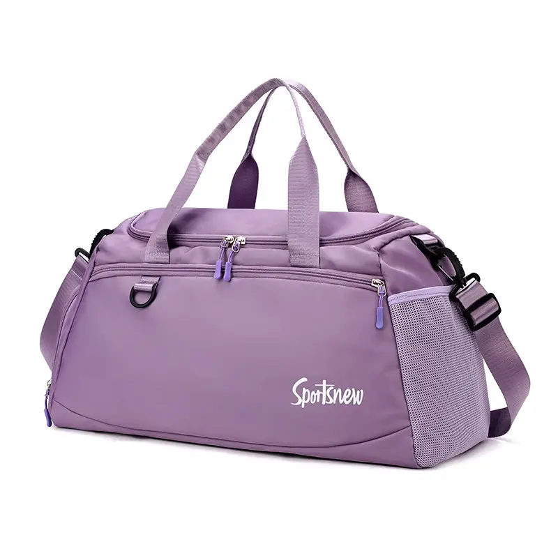 Purple Oxford Cloth Travel Bag for Shoes & Fitness