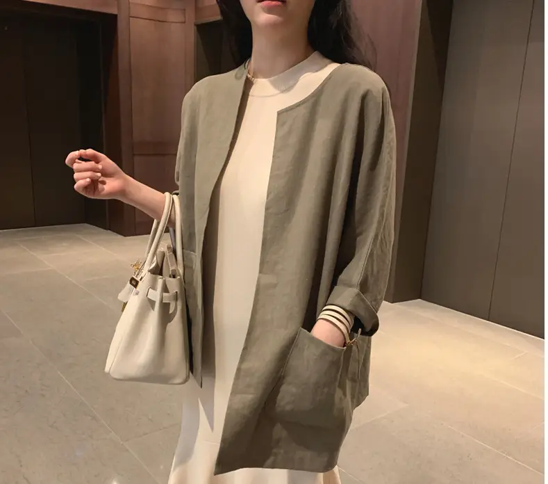 Women Loose White Cotton Linen Top 2023 Summer — feature 17