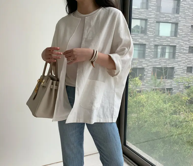 Women Loose White Cotton Linen Top 2023 Summer — feature 2