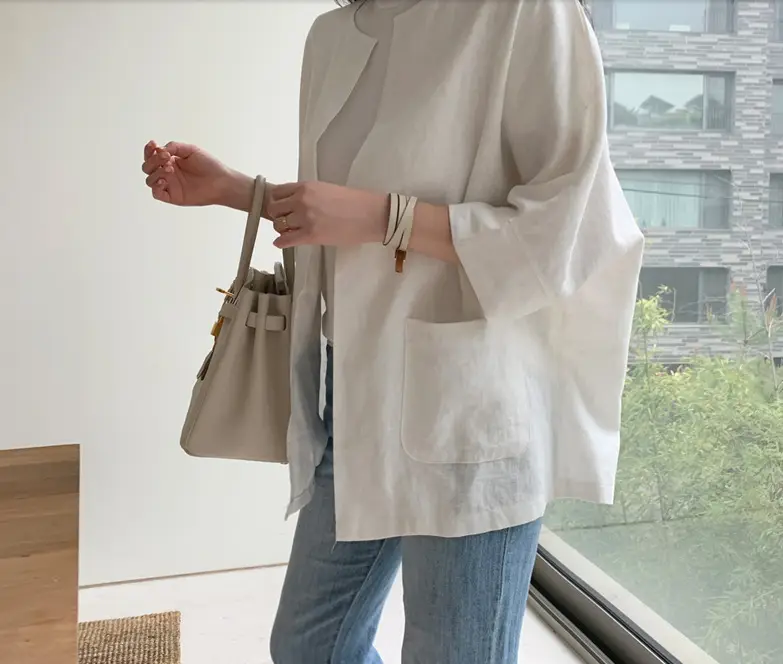 Women Loose White Cotton Linen Top 2023 Summer — feature 4