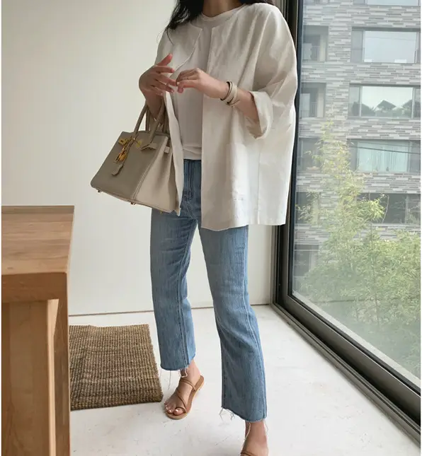 Women Loose White Cotton Linen Top 2023 Summer — feature 6