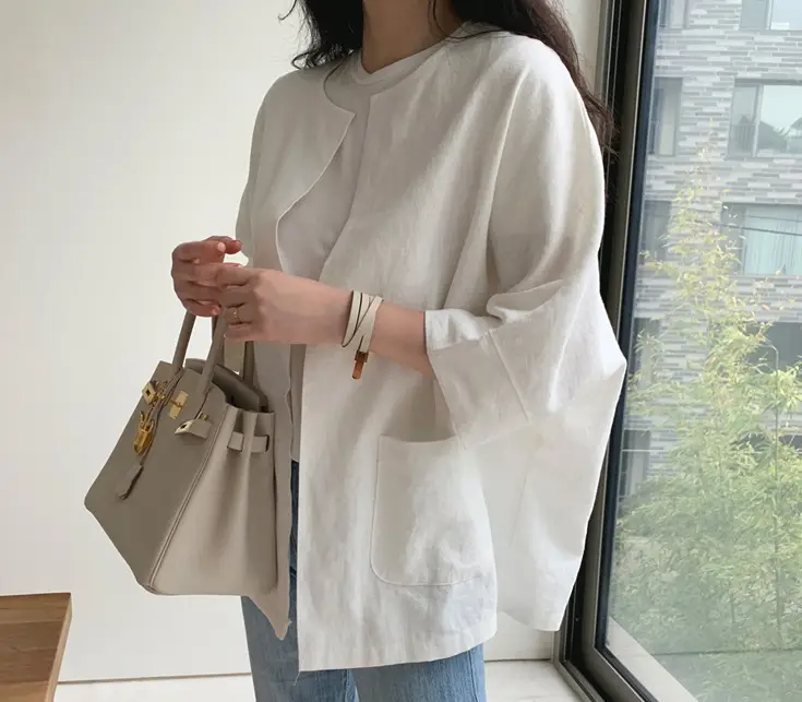 Women Loose White Cotton Linen Top 2023 Summer — feature 8