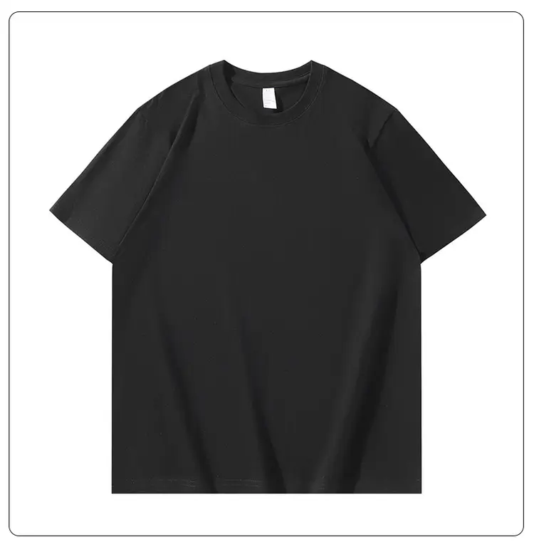Men Grey Cotton T-Shirt 250g Round Neck - Image 3