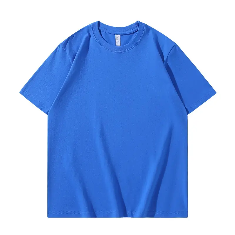 Men Grey Cotton T-Shirt 250g Round Neck - Image 6