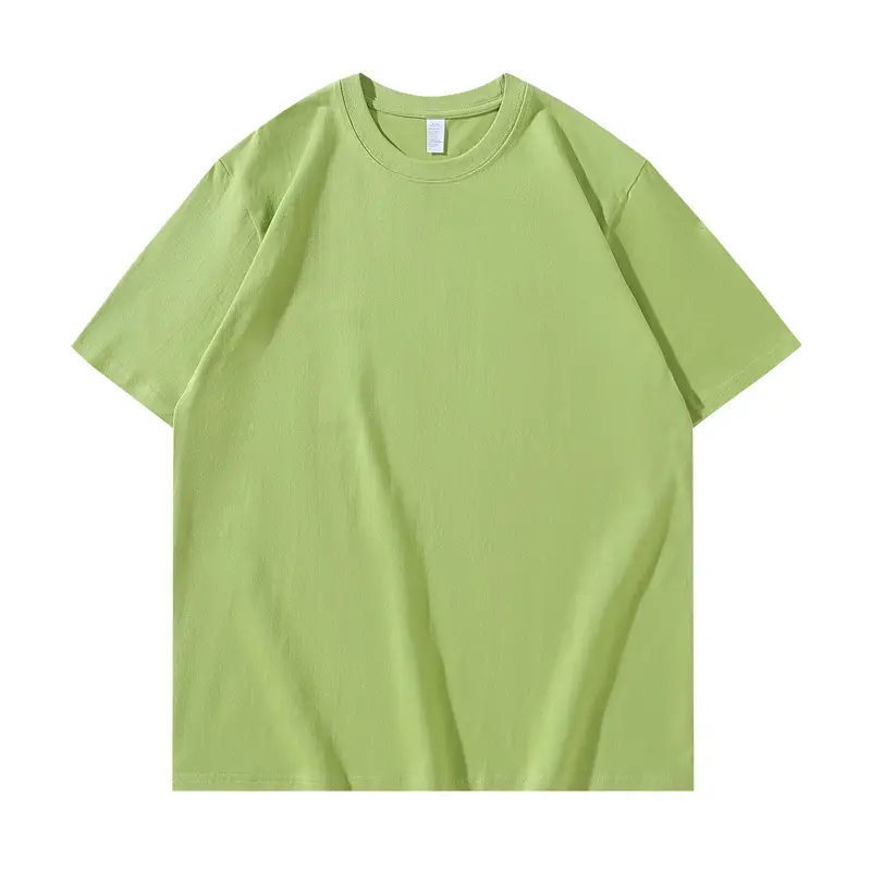 Men Grey Cotton T-Shirt 250g Round Neck - Image 7