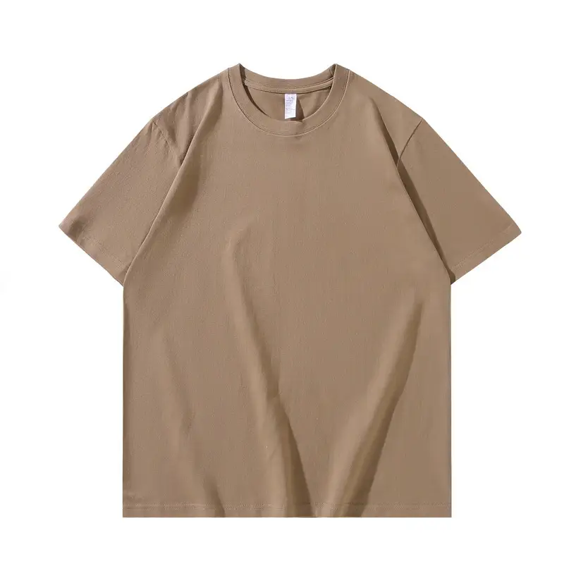 Men Grey Cotton T-Shirt 250g Round Neck - Image 8