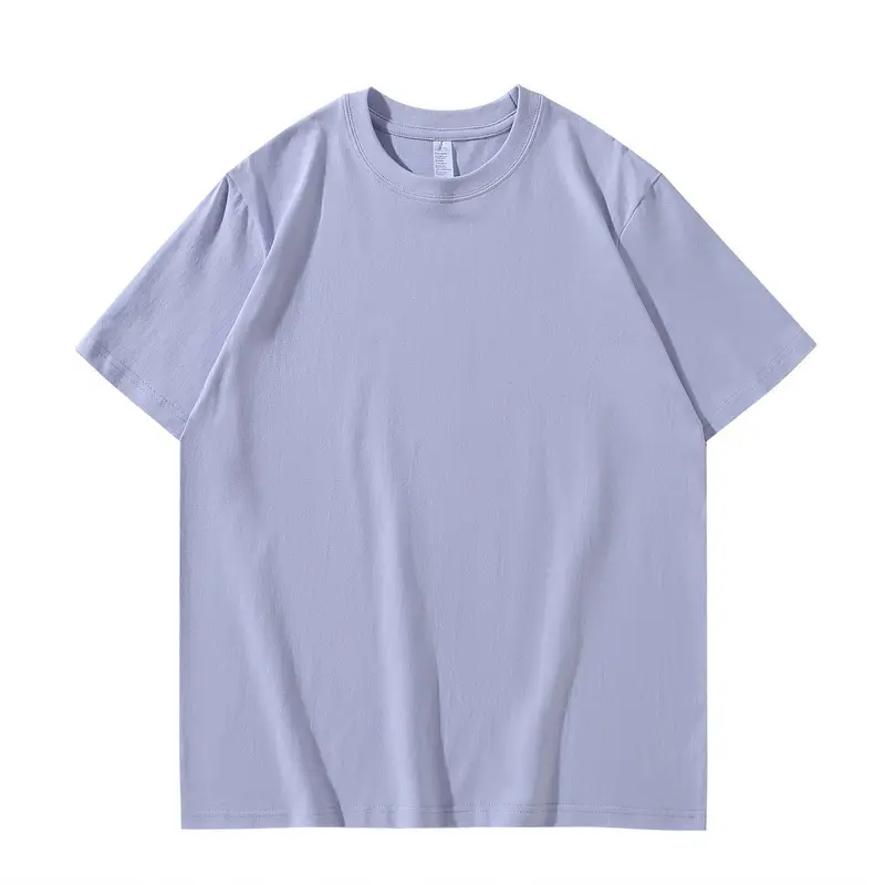 Men Grey Cotton T-Shirt 250g Round Neck - Image 9