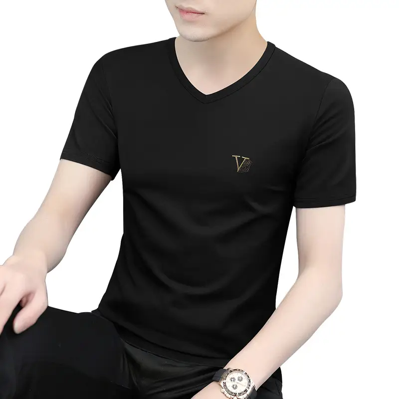 Ice Silk Modal T-Shirt for Men Summer Wear - Image 12