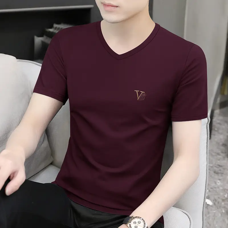 Ice Silk Modal T-Shirt for Men Summer Wear - Image 4