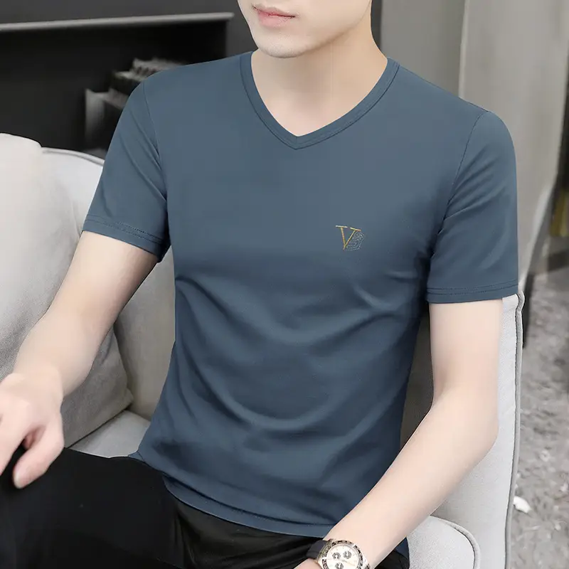Ice Silk Modal T-Shirt for Men Summer Wear - Image 7