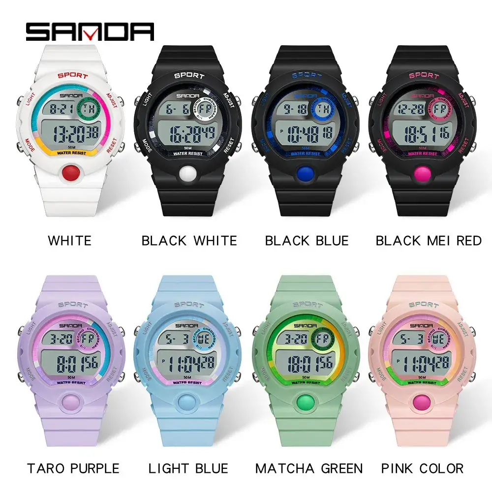 Sanda Digital Sport Watch Black Blue 10:48 Display - Image 9