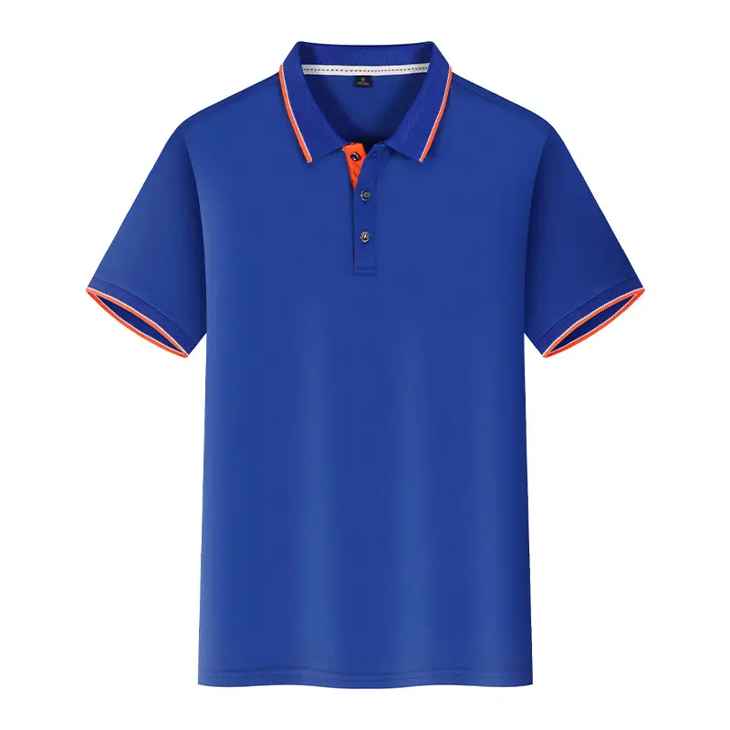 Custom Embroidered Polo Shirt Blue Cotton with Logo Print - Image 14