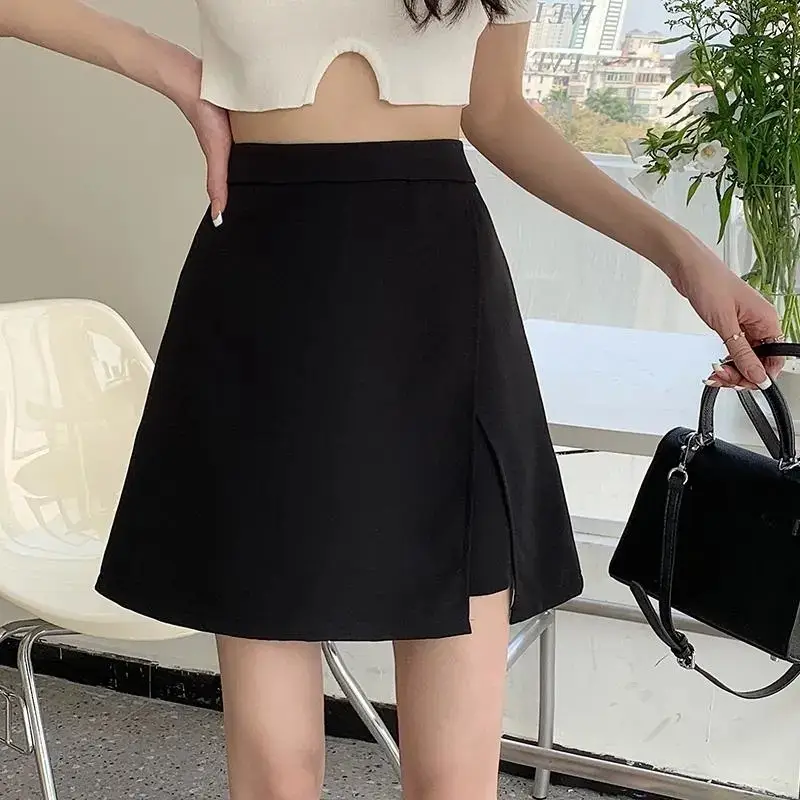 Black Hip-Covering A-Line Skirt Women Spring Summer 2024 - Image 2
