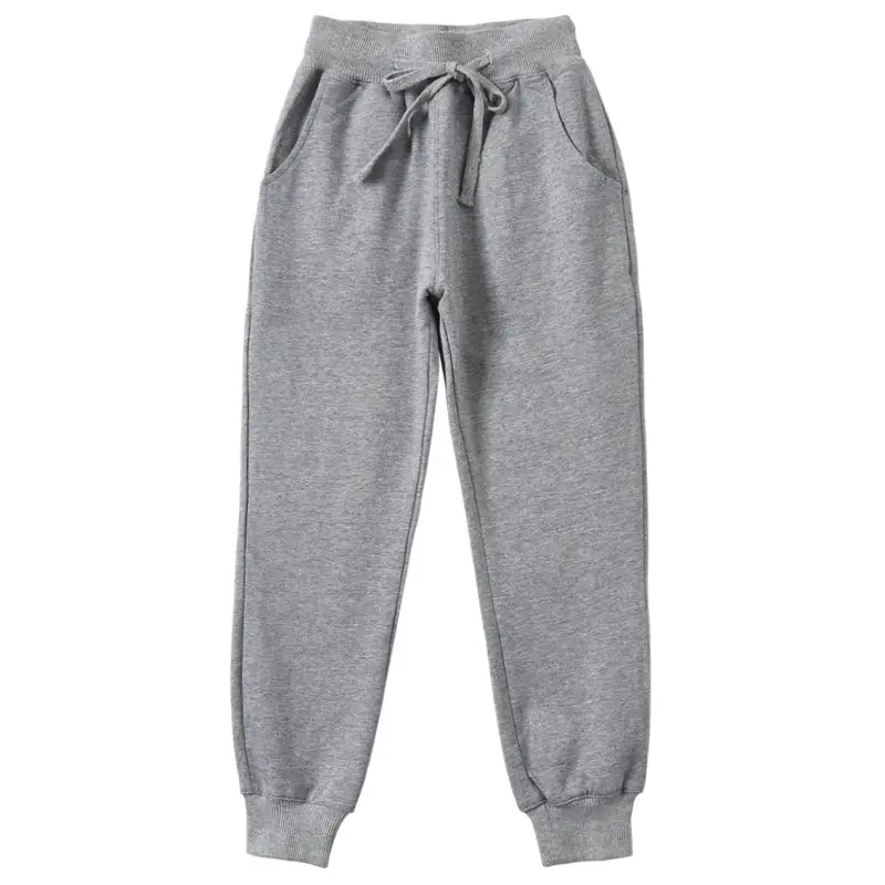 Boys Gray Hooded Summer Pants for Primary Students