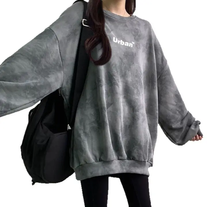 Women Tie-Dye Urban Sweatshirt Loose Fit Spring Autumn