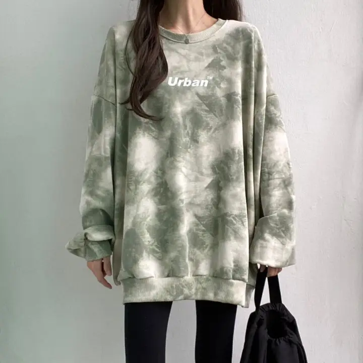 Women Tie-Dye Urban Sweatshirt Loose Fit Spring Autumn