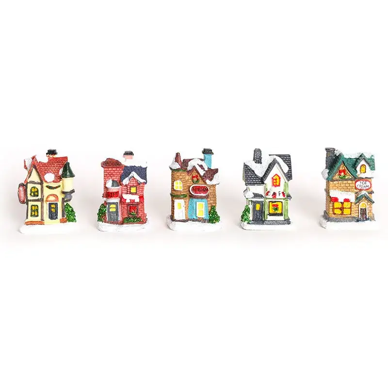 Cross-Border Christmas Houses Decor Resin Small Gift