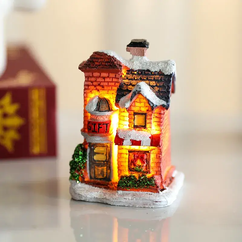 Cross-Border Christmas Houses Decor Resin Small Gift