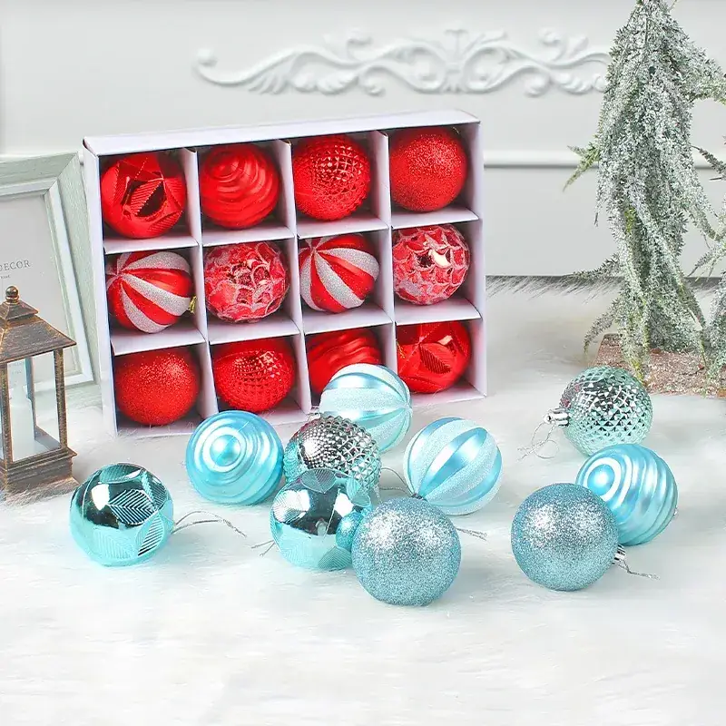 Hong Kong Love Christmas Tree Colored Balls Painted Electroplated Box