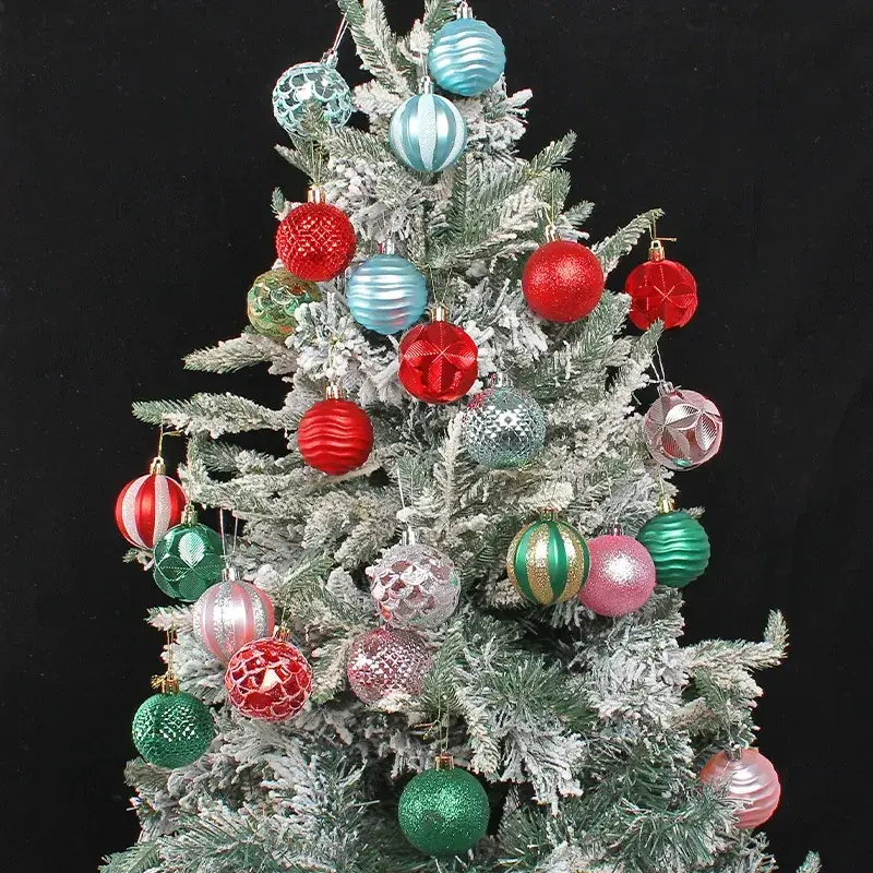 Hong Kong Love Christmas Tree Colored Balls Painted Electroplated Box