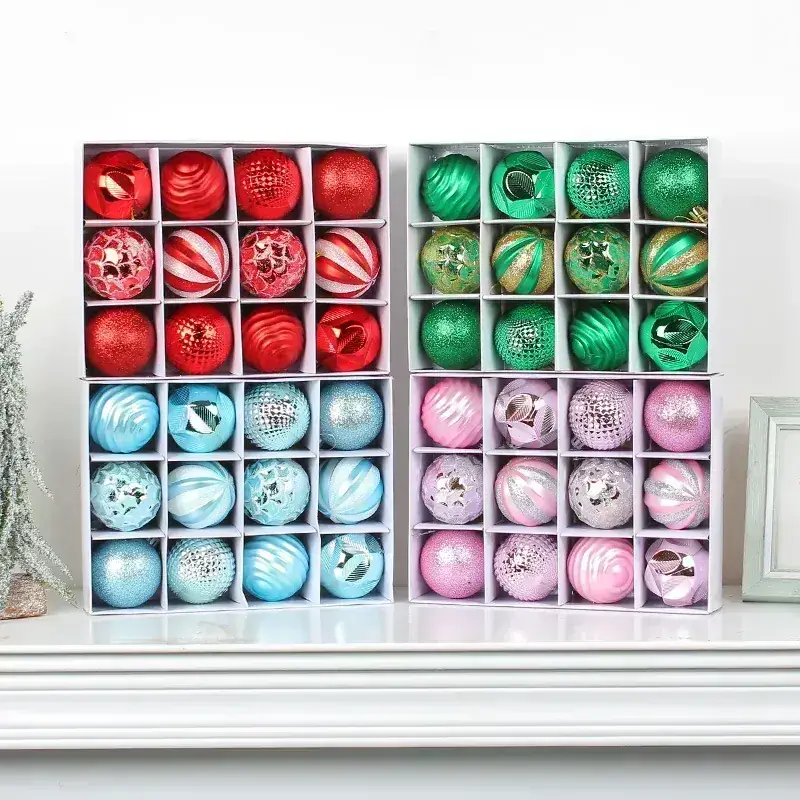 Hong Kong Love Christmas Tree Colored Balls Painted Electroplated Box