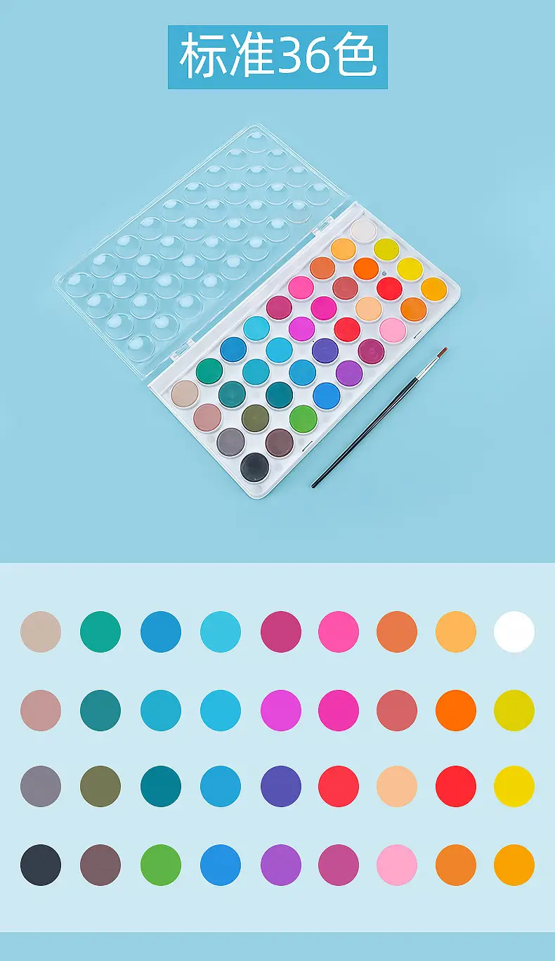 Hobby watercolor gouache paint suit art hand-painted painting tools acrylic student painting beginner washable — feature 10