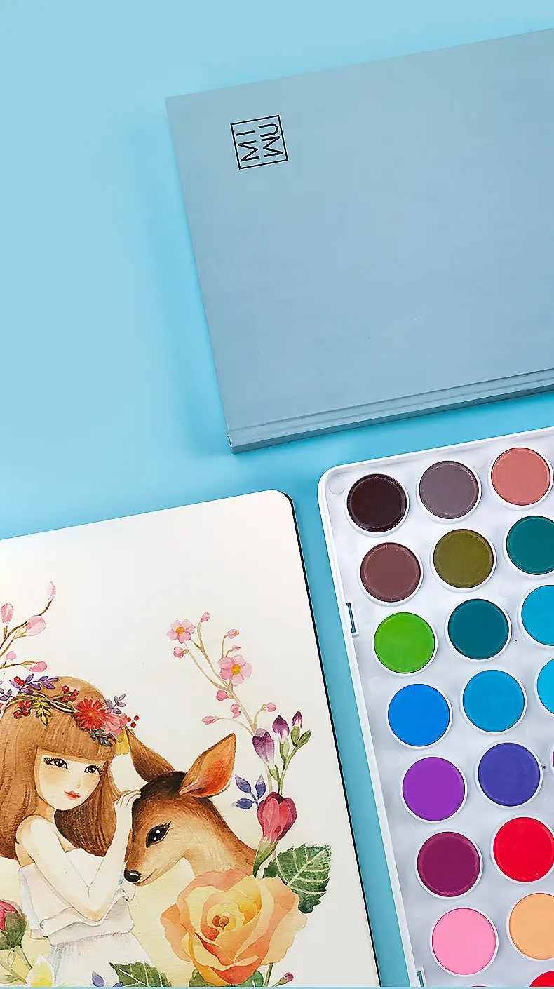 Hobby watercolor gouache paint suit art hand-painted painting tools acrylic student painting beginner washable — feature 7