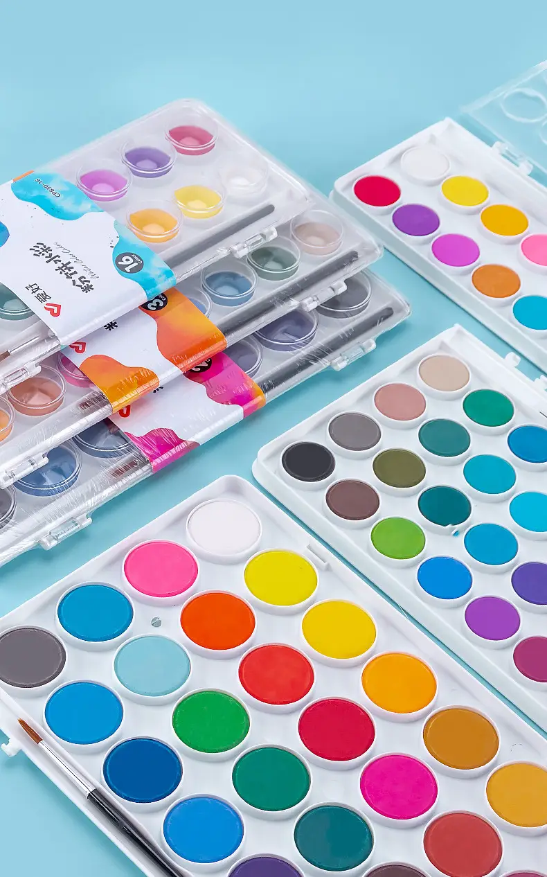 Hobby watercolor gouache paint suit art hand-painted painting tools acrylic student painting beginner washable — feature 8