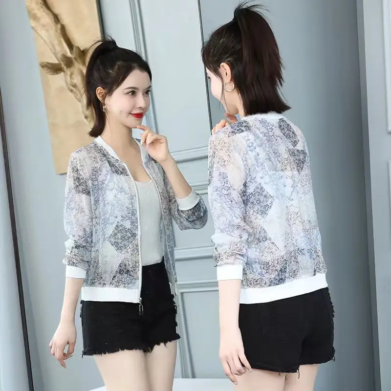 Chiffon Printed Sun Protection Jacket Women 2025 - Image 4