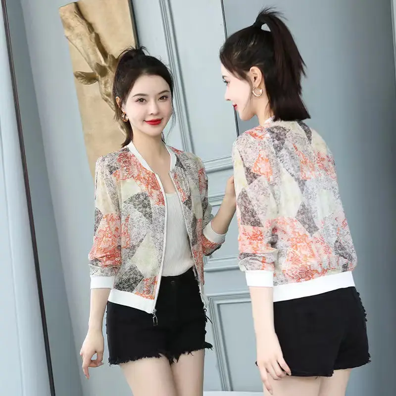 Chiffon Printed Sun Protection Jacket Women 2025 - Image 5