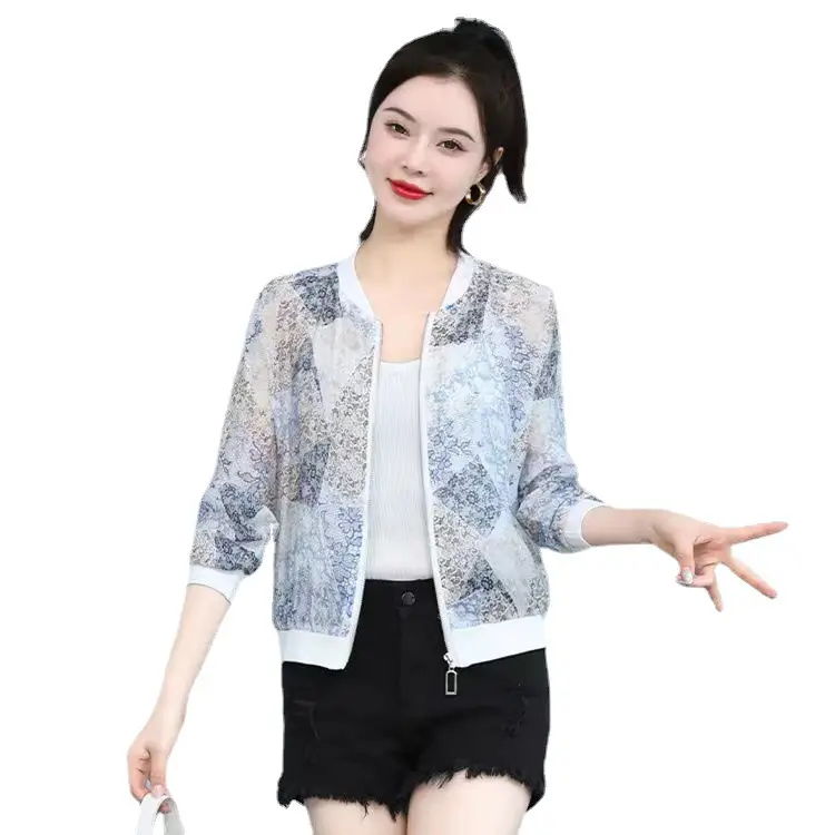 Chiffon Printed Sun Protection Jacket Women 2025 - Image 7