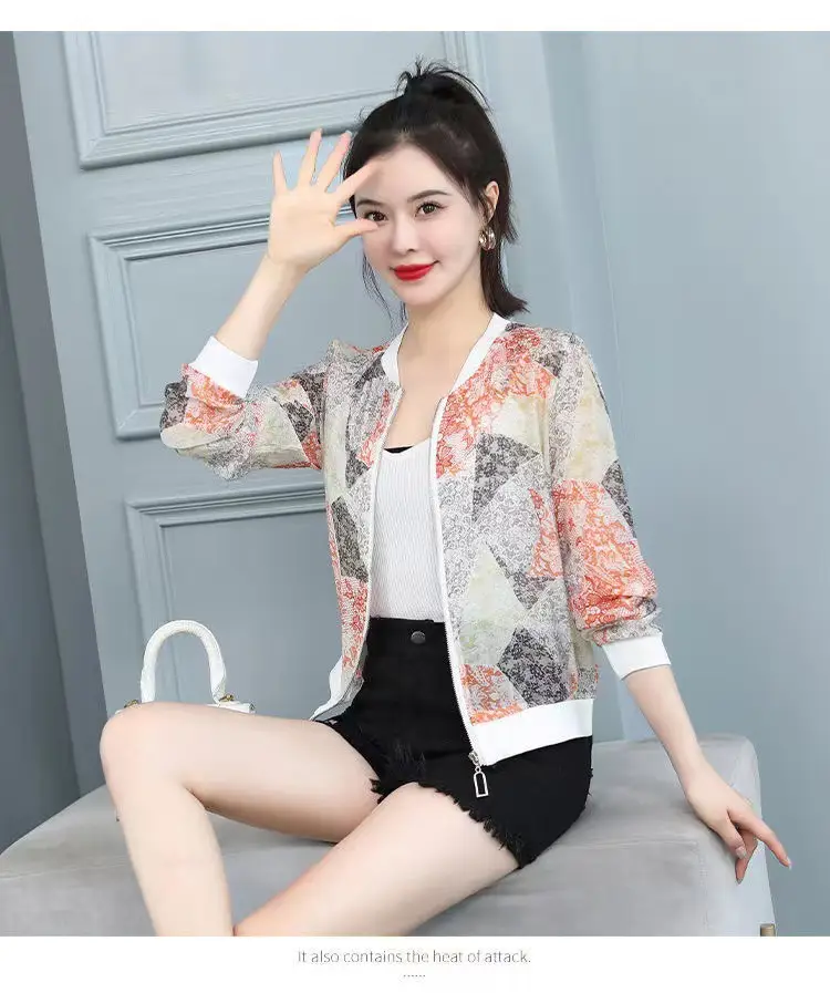 Chiffon Printed Sun Protection Jacket Women 2025 — feature 10