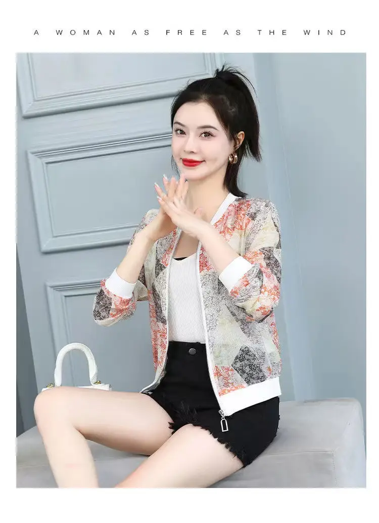 Chiffon Printed Sun Protection Jacket Women 2025 — feature 11