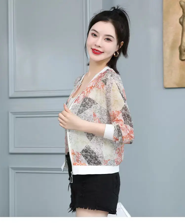 Chiffon Printed Sun Protection Jacket Women 2025 — feature 13