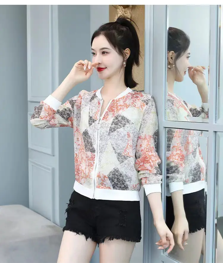 Chiffon Printed Sun Protection Jacket Women 2025 — feature 15