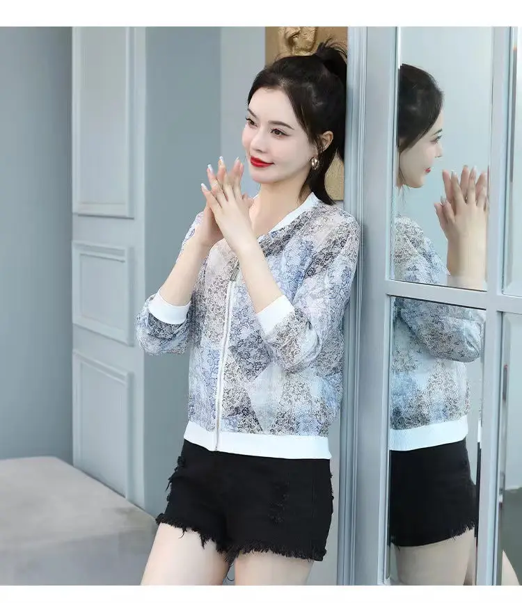Chiffon Printed Sun Protection Jacket Women 2025 — feature 16