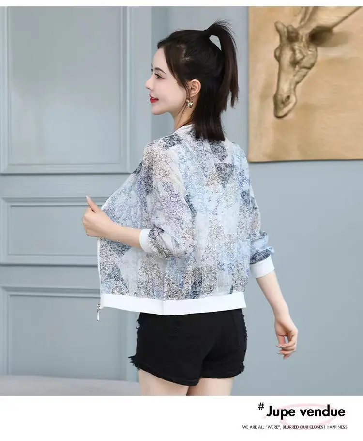 Chiffon Printed Sun Protection Jacket Women 2025 — feature 17