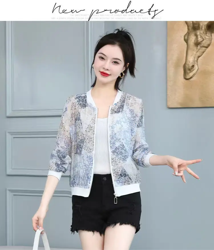 Chiffon Printed Sun Protection Jacket Women 2025 — feature 19