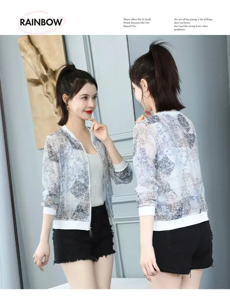Chiffon Printed Sun Protection Jacket Women 2025 — feature 22