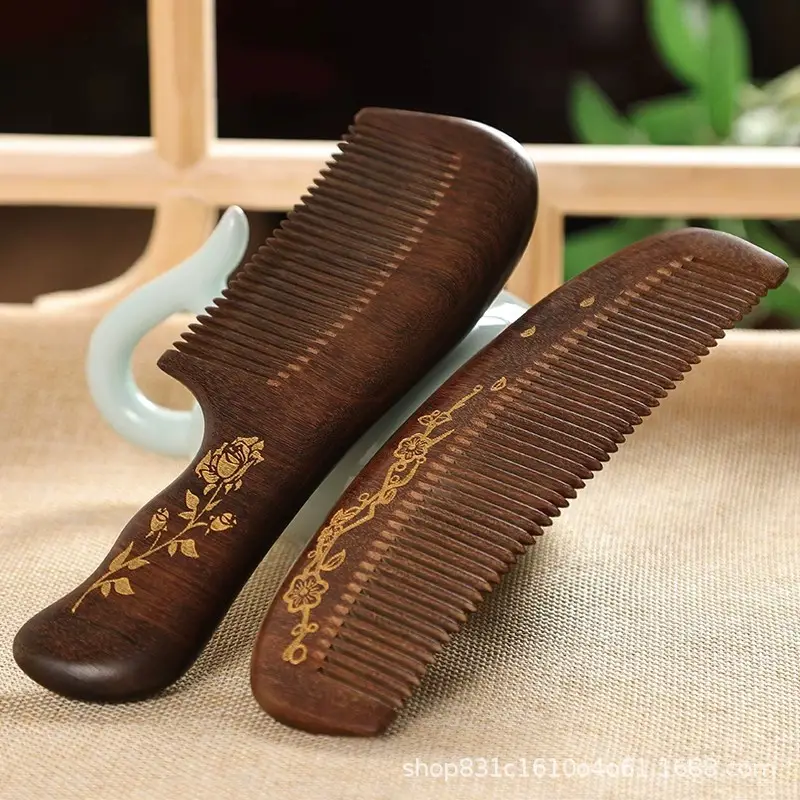 Wooden Meridian Comb for Women Scalp Massage - Image 8